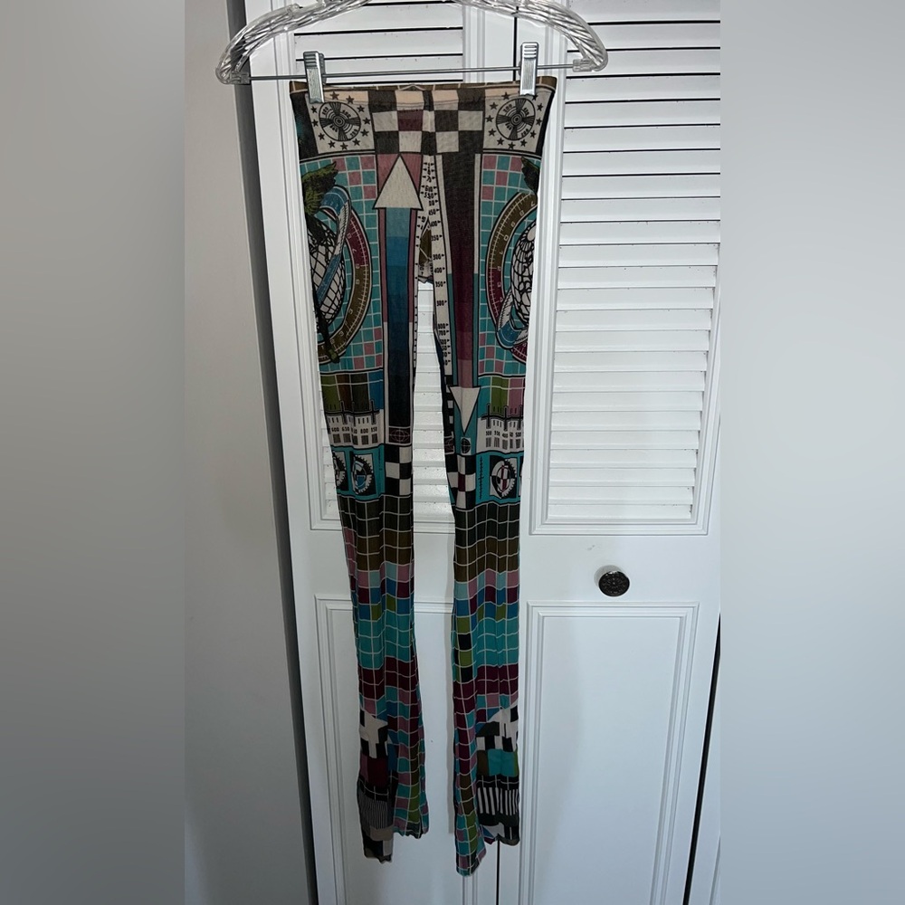 Jean Paul Gaultier multi printed mire pants.